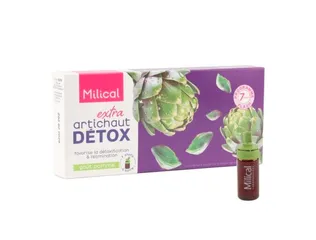 Nước Uống Thải Độc Gan Extra Artichaut Detox Milical 7 Ống - Hỗ Trợ Giải Độc Gan, Bảo Vệ Sức Khỏe Từ Chiết Xuất Atiso Pháp