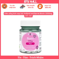 Viên uống kích mọc tóc Holland and Barret Biotin 1000mg 120 viên - BFN.MALL