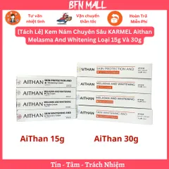 [Lẻ Tuýp] Kem Nám Chuyên Sâu KARMEL Aithan Melasma And Whitening Loại 15g Và 30g Giúp Loại Bỏ Sắc Tố Gây Sạm Nám