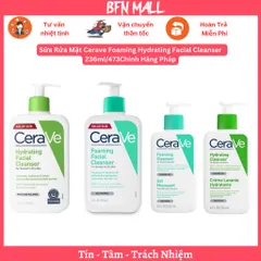 Sữa Rửa Mặt Cerave Foaming Hydrating Facial Cleanser  236ml/473ml Chính Hãng Pháp
