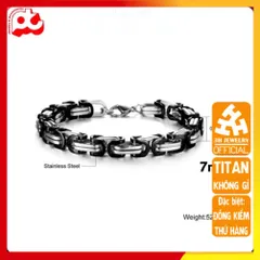 Lắc Tay Titan Nam Cao Cấp - Phong Cách Mạnh Mẽ, Không Gỉ, Đẳng Cấp, Lịch Lãm, Kích Cỡ 7mm - Trang Sức Thời Trang Nam