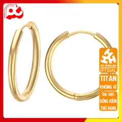 Bông Tai Nam Titan Cao Cấp - Thiết Kế Nam Tính Đẳng Cấp, Không Gỉ, Màu Vàng - Phụ Kiện Thời Trang Nam Tính