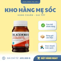 Viên Uống Blackmores Total Calcium Magnesium + D3 200 Viên - Bổ Sung Canxi, Magie và Vitamin D3 Giúp Xương Chắc Khỏe, Xuất Xứ Úc
