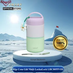 Hộp Cơm Giữ Nhiệt Inox LocknLock LHC8055VOL 2025 - Hộp Đựng Bữa Trưa Vacuum 330ml & 520ml - Màu Tím Chính Hãng