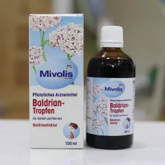 Tinh chất hoa Chi Nữ Lang hỗ trợ ngủ ngon và điểu hoà huyết áp Baldrian Tropfen Mivolis 100ml.
