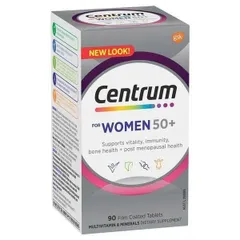 Viên uống Vitamin tổng hợp Centrum For Women 50+ - 90 viên hỗ trợ sức khỏe, trẻ hóa và tăng cường miễn dịch cho phụ nữ từ 50 tuổi trở lên