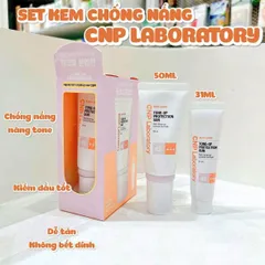 Set Kem Chống Nắng CNP Tone Up Special SPF 50 - 50ml + 31ml - Bảo Vệ Da Mặt và Cơ Thể, Dưỡng Ẩm, Tiện Dụng Khi Ra Ngoài