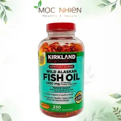 Viên Uống Dầu Cá Alaska Kirkland 1400mg - Omega-3 Hỗ Trợ Tim Mạch & Thần Kinh - 230 Viên Bổ Sung Sức Khỏe Mỹ