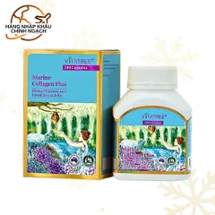 Viên uống đẹp da Vitatree Marine Collagen Plus 100 viên - Giúp trẻ hóa làn da, giảm nếp nhăn và hỗ trợ sức khỏe tổng quát.