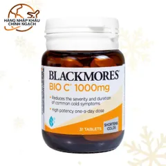 Viên uống Blackmores Bio C 1000mg bổ sung vitamin C tăng cường sức khỏe - Nhập khẩu chính ngạch (31 viên)