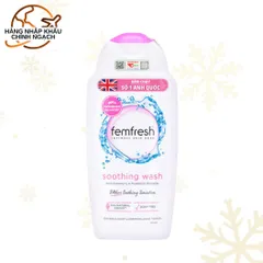 Dung dịch vệ sinh phụ nữ Femfresh Soothing Wash 250ml - Nhập khẩu Anh, hỗ trợ kháng viêm, an toàn cho da nhạy cảm.