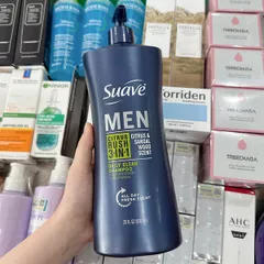Dầu Gội Suave Men 3in1 828ml - Dầu Gội, Dầu Xả và Sữa Tắm Đa Năng Cho Nam Giới, Hiệu Quả & Tiện Lợi