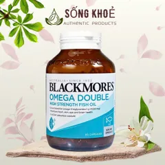 Viên uống Omega 3 Blackmores Double High Strength - Tốt cho não bộ, tim mạch, hỗ trợ sức khỏe, 90 viên
