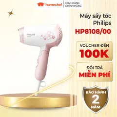 Máy Sấy Tóc Mini Gấp Gọn Philips HP8108 - Công Suất 1000W, Bảo Vệ Tóc, Thiết Kế Nhỏ Gọn, Bảo Hành 2 Năm