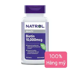 Viên Biotin Nature Made 10000mg - Hỗ Trợ Mọc Tóc, Ngăn Rụng Tóc, Cải Thiện Da, Móng Chắc Khỏe, Vitamin Nhóm B, 90 Viên