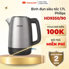 Bình Đun Nước Siêu Tốc Philips 1.7L HD9350/90 - Công Suất 2200W, Tự Động Ngắt, Bảo Hành 2 Năm, Tiết Kiệm Năng Lượng