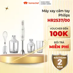 Máy Xay Cầm Tay Philips HR2537 650W - Đa Năng Xay Mịn Thực Phẩm, Thiết Kế Tiện Lợi, Bảo Hành 2 Năm Chính Hãng