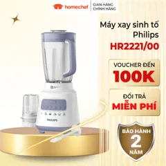 Máy Xay Sinh Tố Philips HR2221 - Công Suất 700W, Dung Tích 1.5L, ProBlend Crush, Bảo Hành 2 Năm, Hàng Chính Hãng