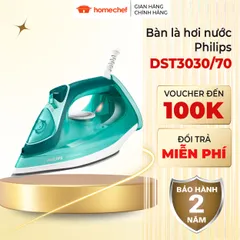 Bàn ủi hơi nước cầm tay Philips DST3030 - 2400W, phun hơi tự động, chống dính, bảo hành 2 năm, dung tích 300ml, phù hợp mọi loại vải