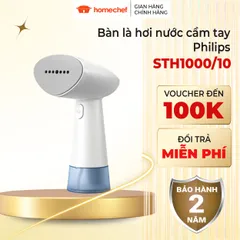 Bàn Ủi Hơi Nước Cầm Tay Philips STH1000 - Du Lịch Tiện Dụng, Công Suất 980W, Dễ Dàng Uốn Nếp, Bảo Hành 2 Năm