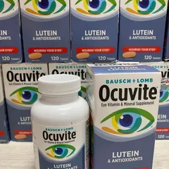 Viên Uống Bổ Mắt Ocuvite Bausch + Lomb 120 Viên - Hỗ Trợ Khỏe Mắt, Lutein, Omega-3, Giảm Mỏi Mắt, Bảo Vệ Sức Khỏe Mắt