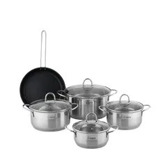 Bộ nồi inox 5 món Arber SALMON - Tiện lợi cho mọi bữa ăn, chất liệu cao cấp, bảo hành 12 tháng, lý tưởng cho nhà bếp hiện đại