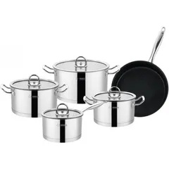 Bộ nồi inox 3 đáy Arber AN-05BB - Bộ bếp đa năng 5 món với chất liệu cao cấp, bảo hành 12 tháng, hoàn hảo cho mọi gia đình