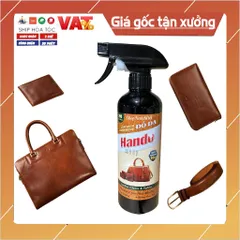 Chai xịt bảo dưỡng đồ da Hando 500ml - Phục hồi màu sắc, chống thấm nước và nấm mốc, giữ cho đồ da luôn bóng đẹp và bền lâu