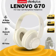 Tai Nghe Chụp Tai Bluetooth Không Dây Lenovo Thinkplus G70-A - Âm Thanh Nổi Giảm Ồn Thoải Mái, Tương Thích Android, iOS và PC