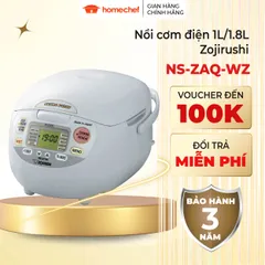 Nồi Cơm Điện Tử Zojirushi NS-ZAQ 1.8L/1.0l 1000W - Công Nghệ Fuzzy Logic, Nấu Nhiều Loại Gạo, Sản Xuất Nhật Bản