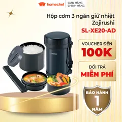 Hộp cơm giữ nhiệt 3 ngăn Zojirushi SL-XE20-AD 1.47L - Giữ ấm 6 giờ, an toàn BPA, lý tưởng mang đi văn phòng hoặc picnic