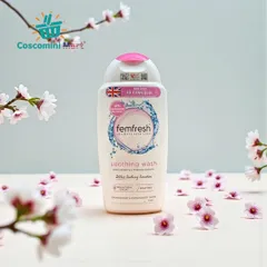 Dung dịch vệ sinh phụ nữ Femfresh Soothing Wash 250ml - Hỗ trợ kháng khuẩn, tươi trẻ, dùng hàng ngày cho mọi độ tuổi