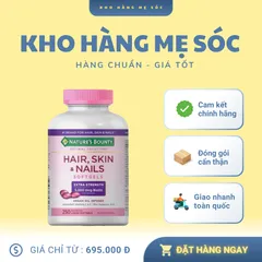 Viên Uống Đẹp Da Tóc Móng Nature’s Bounty Hair Skin Nails 250 Viên - Bổ Sung Biotin, Vitamin C, E & Collagen Giúp Làm Đẹp Từ Bên Trong