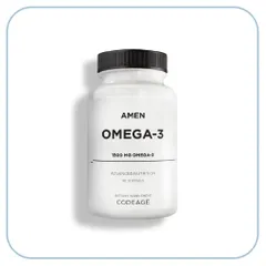 Thực phẩm bổ sung Omega-3 Codeage Amen 1500mg, 90 viên, hỗ trợ sức khỏe tim mạch và não, chất lượng Mỹ.