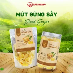 Mứt Gừng Sấy Bazanland 375g - Đặc Sản Cao Nguyên, Ngon Tự Nhiên, Hương Vị Gừng Cay Nồng, Thưởng Thức Món Ăn Vặt Truyền Thống Việt Nam
