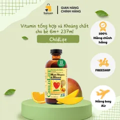 Siro Vitamin Tổng Hợp và Khoáng Chất ChildLife 237ml - Dinh Dưỡng Toàn Diện Cho Trẻ Từ 6 Tháng Đến 12 Tuổi, Hương Vị Trái Cây Ngon Miệng