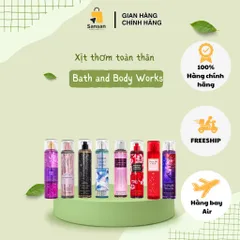 Xịt thơm toàn thân Bath & Body Works 236ml - Mùi hương quyến rũ Dark Kiss, A Thousand Wishes, Cherry Blossom và nhiều loại khác, chính hãng Mỹ