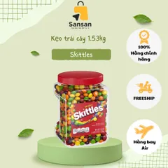 Kẹo Trái Cây Skittles Original 1.53kg Mỹ - Món Ăn Vặt Ngọt Ngào, Màu Sắc Cầu Vồng, Thích Hợp Tiệc Sinh Nhật và Gặp Mặt