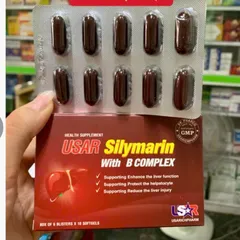 Viên uống hỗ trợ gan Silymarin PPPP - Bổ gan, Giải độc, Tái tạo tế bào gan, Giảm men gan, Hộp 60 viên
