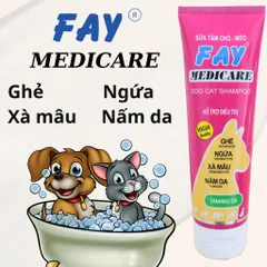 Sữa Tắm FAY Medicare Chó Mèo - Hỗ Trợ Điều Trị Ghẻ, Xà Mâu, Nấm Da, Ngứa - 290ml Chăm Sóc Thú Cưng An Toàn