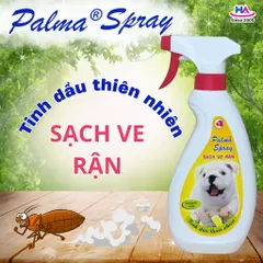 Xịt Ve Rận Palma Spray - Tinh Dầu Thiên Nhiên An Toàn Cho Chó Mèo, Loại Bỏ Ve, Rận và Bọ Chét, Giúp Thơm Lông 381383