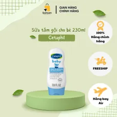 Sữa Tắm Gội Cetaphil Baby Dịu Nhẹ 400ml - Chiết Xuất Hoa Cúc Hữu Cơ, An Toàn Cho Da Nhạy Cảm Của Bé