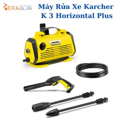 Máy Phun Rửa Áp Lực Karcher K 3 Horizontal Plus - 1600W, Thiết Kế Nhỏ Gọn, Lý Tưởng Cho Sân Vườn, Ô Tô và Đồ Ngoại Thất