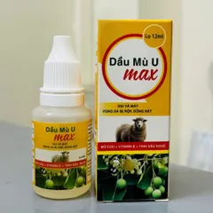 Dầu Mù U MAX 12ml - Dưỡng ẩm, Làm mềm da, Làm lành vết thương với Mỡ Cừu và Vitamin E - Mỹ phẩm Thiên nhiên An toàn cho Da Nhạy Cảm