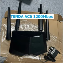 Bộ Phát Wifi Tenda AC6 AC1200 2.4GHz & 5GHz - Router 4 Ăngten - Thiết Kế Hiện Đại, Tín Hiệu Mạnh Mẽ, Hướng Dẫn Cài Đặt Chi Tiết