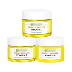 Kem Dưỡng Sáng Da Garnier Bright Complete Vitamin C 50ml - Yoghurt Sleeping Mask & Water Gel Chăm Sóc Da Rạng Rỡ Ban Ngày, Ban Đêm