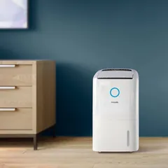 Máy Hút Ẩm Philips DE3306/11 - Hiệu Quả 34,3 L/D cho Phòng Lên đến 150 m³, Công Nghệ AeraSense và Chế Độ Sấy Quần Áo