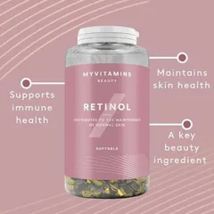 Viên Uống Dưỡng Da Retinol MyVitamins Beauty UK - 90 Viên Tăng Cường Độ Sáng, Chống Lão Hóa Da, Giúp Da Mịn Màng Hơn