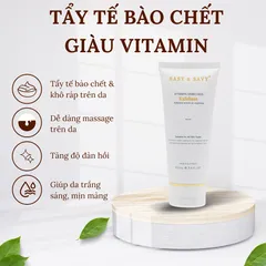 Tẩy Tế Bào Chết Giàu Vitamin Hữu Cơ Sasy N Savy 100ml - Tẩy Da Mặt Thuần Chay, Sáng Da, Cấp Ẩm, Chống Oxy Hóa