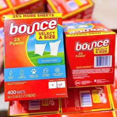 Giấy Thơm Quần Áo Bounce Outdoor Fresh 400 Tờ - Hương Tươi Mát, Chống Nhăn và Tĩnh Điện - Sản Phẩm Nhập Mỹ